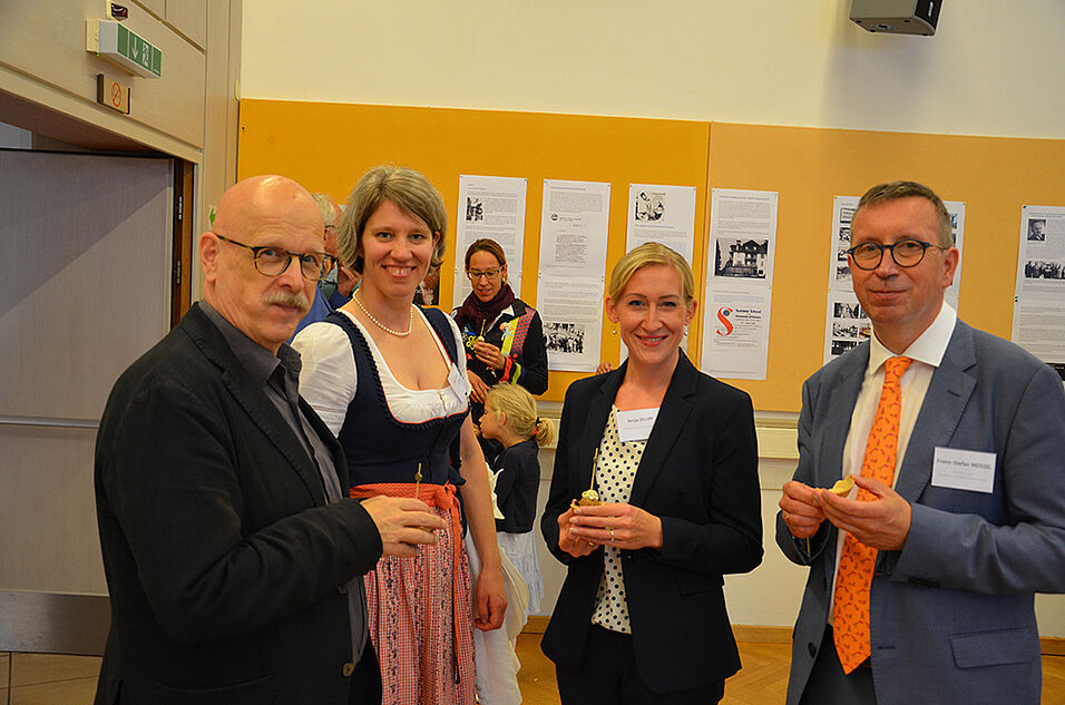 F.l.t.r.: Christian Kloyber (Director of the BIFEB), Irene Faber (Austrian Supreme Court Justice), Sonja Sillipp (Management BIFEB), and Franz-Stefan Meissel (Director of the SHS)