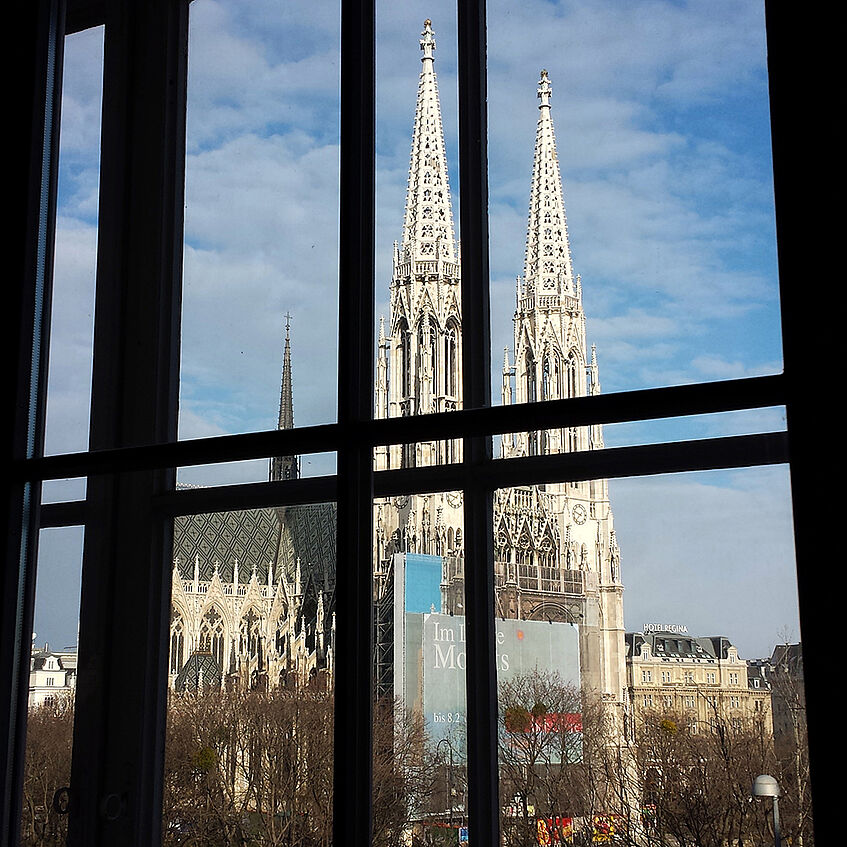 View of the Votivkirche from the classroom