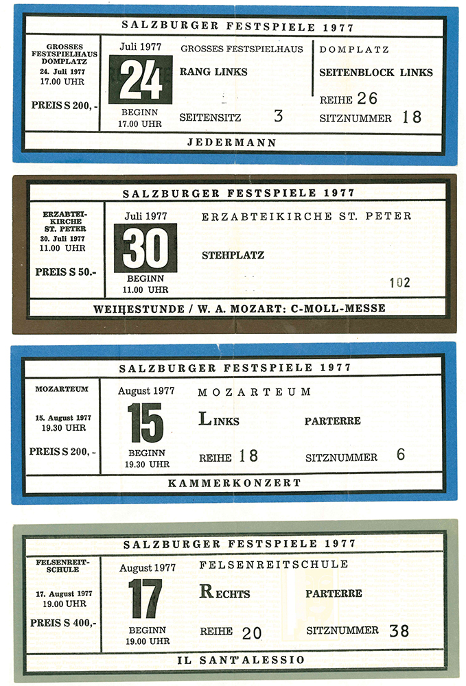 Salzburger Festspiele tickets (© Karl Svozil)